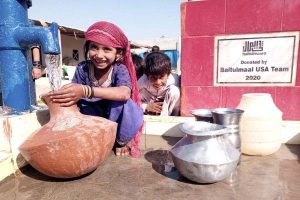 Water well in Pakistan Ramoon Mallah village in Sindh